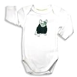 Monsters With Sideburns - Newborn And Infant Long Sleeve Onesie, White