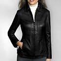 K.K. Women's New Zealand Lambskin Leather Scuba Jacket - Misses & Petite