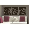Windy Scroll Paneling vinyl wall lettering words sticky art home decor quotes stickers decals, 16"x45", Dk Brown Matte
