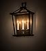 Meyda 176793 12.5 in. Kitzi Tapered Wall Sconce44; Wrought Iron