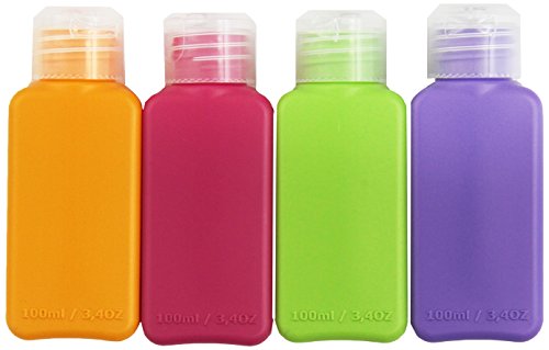 Ikea Travel Size Bottles 8 Pack, 4 colors, for cosmetic products