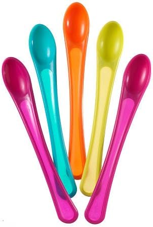 Tommee Tippee Weaning Spoons - 5Pk (Girls)- Dimensions: 7.8 x 3.6 x 1.4