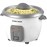 BLACK+DECKER RC3406 3-Cup Dry/6-Cup Cooked Rice Cooker, White