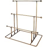 13 inch Bronze Metal 3-Tier Necklace Bracelet Holder Jewelry Tower Hanger Organizer Display Rack