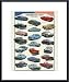 American Cars by unknown 15.75X19.75 Framed with Black Metal Frame