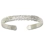 Sterling Silver Hawaiian Hand-carved 6mm Cuff Bangle