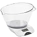 Hanson Electronic Kitchen Scale with Transparent Bowl, 5 Kg/ 2 Litre, White