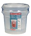 Cambro Set of 2 Round Food Storage Containers with Lids, 6 Quart