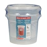 Cambro RFS6PPSW2190 6-Quart Round Food-Storage Container with Lid, Set of 2