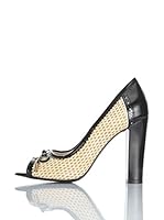 Galliano Zapatos peep toe (Negro / Beige)