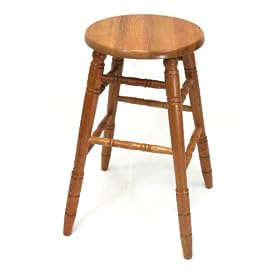 Solid Oak Bar Stool Counter Stool in Golden Oak - 29 Fully Assembled 