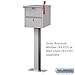 Salsbury Industries-4365 Mail Chest Pedestal, Silver, Black