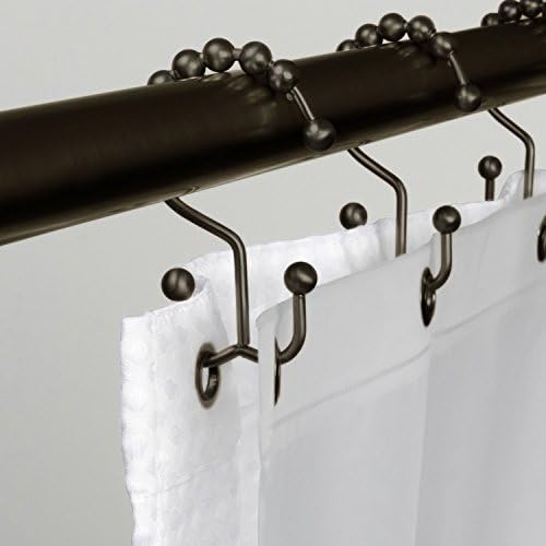 Rolling Shower Curtain Hooks string ,set of 12 (Oil Rubbed Bronze)