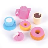 Tea Party Eraser Set. 12 Erasers.