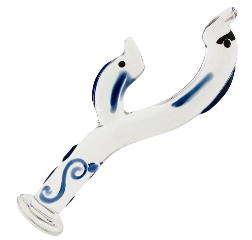 The Wonder Wave Hand-Blown Double Penetrator Glass Dildo