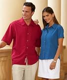 Cubavera Mens Shadow Box Camp Shirt (C5402) - 10 Amazing Colors