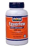 NOW Foods Feverfew, 100 Capsules (Pack of 2)