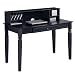 Walker Edison Elegant Solid Wood Desk with Hutch, Black