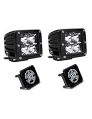 Rigid Industries Dually Series LED Flood Light Combo - Includes Rigid 20211 LED Flood Lights & Black Polycarbonate Covers