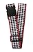 ORB Travel Premium Designer Luggage Strap-LS225BWR-Houndstooth-Black/White/Red