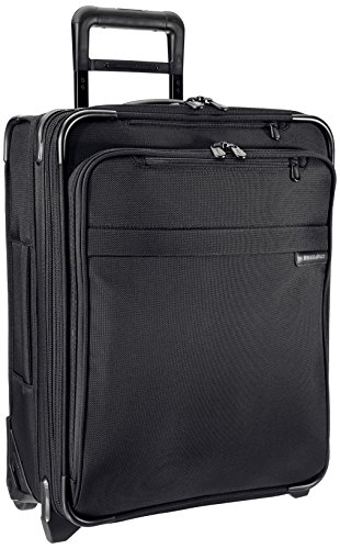 Briggs & Riley @ Baseline Luggage Baseline International Carry-On Wide Body Upright Suitcase, Black, Medium