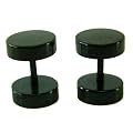 Men's Fashion Stud - Black Round Earrings