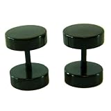 Men's Fashion Stud - Black Round Earrings