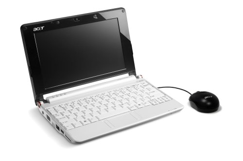 Acer Aspire One AOA150-1505 8.9-Inch Seashell White Netbook - 6.5 Hour Battery Life image
