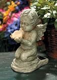 Cherub with Turtle Stoneglow Statue