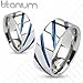 Jinique TIR-0004 Solid Titanium Blue IP Striped Band Ring; Comes With Free Gift Box (11)