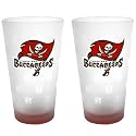 Tampa Bay Buccaneers Frosted Pint Glass (16-Ounce, Set of 2)