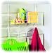 White Over the Door Storage Basket with Hooks Room Organizational