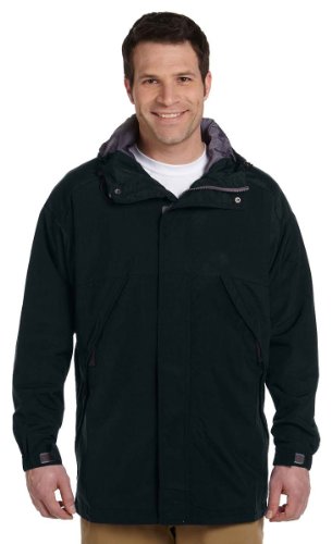 Devon & Jones Men's Three-Season Shell Sport Parka, Black, XXX-Large On Sale