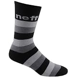 Neff Thick Stripe Socks - Mens ( Black/Grey )