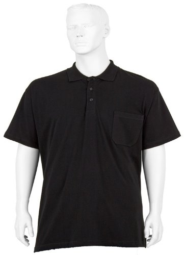 Poloshirt Herren Übergröße schwarz DAVE´S