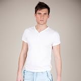 Soul Cal Plain Grandad T-Shirt - White - Mens