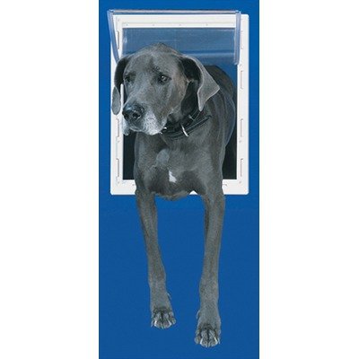 Extra Large White Aluminum Pet Door