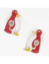 Kids 14K solid gold earrings fancy stud hoop huggie ball fashion dangle swa...