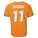 PUMA Didier Drogba Ivory Coast Home Replica Soccer Jersey 2010