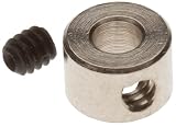 Nickel Plated Brass Shaft Collar, 1/16 Bore x 0.219 OD x 0.189 Width, 4-40 Set Screw
