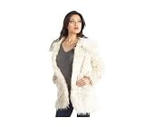 Luxe Rachel Zoe Faux Fur Convertible Collar Coat Jacket Winter White 1X