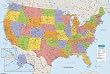 HOUSE OF DOOLITTLE HOD720 US & WORLD MAPS LAMINATED US 50X33