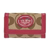 コーチ キーケース COACH 6連キーケース カーキ/マゼンダ サットンシグネチャー 44009-SKHMJ コーチ キーケース