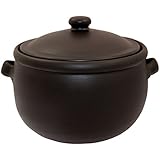 Cazuela Topf mit Deckel, traditionel, braun 29x13 cm