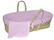 Tadpoles Cable Knit Moses Basket Set in Lavender