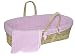 Tadpoles Cable Knit Moses Basket Set in Lavender