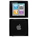 GTMax Durable Soft Rubber Silicone Skin Cover Case - Black for Apple iPod Nano 8GB 16GB (6th Generat