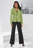 Contrast-Pickstitch Pantsuit