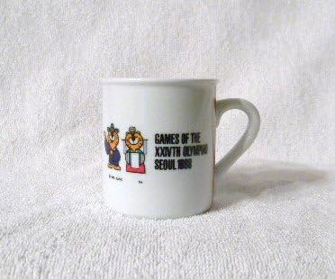 Vintage US Olympics 1988 Seoul Korea Two Mascot Mug Cup Rare