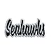 Seahawks - Black/White - Team Mascot - Words/Names - Iron on Applique/Embroidered Patch